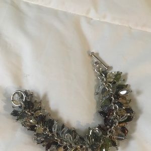 Silver multi stone bracelet